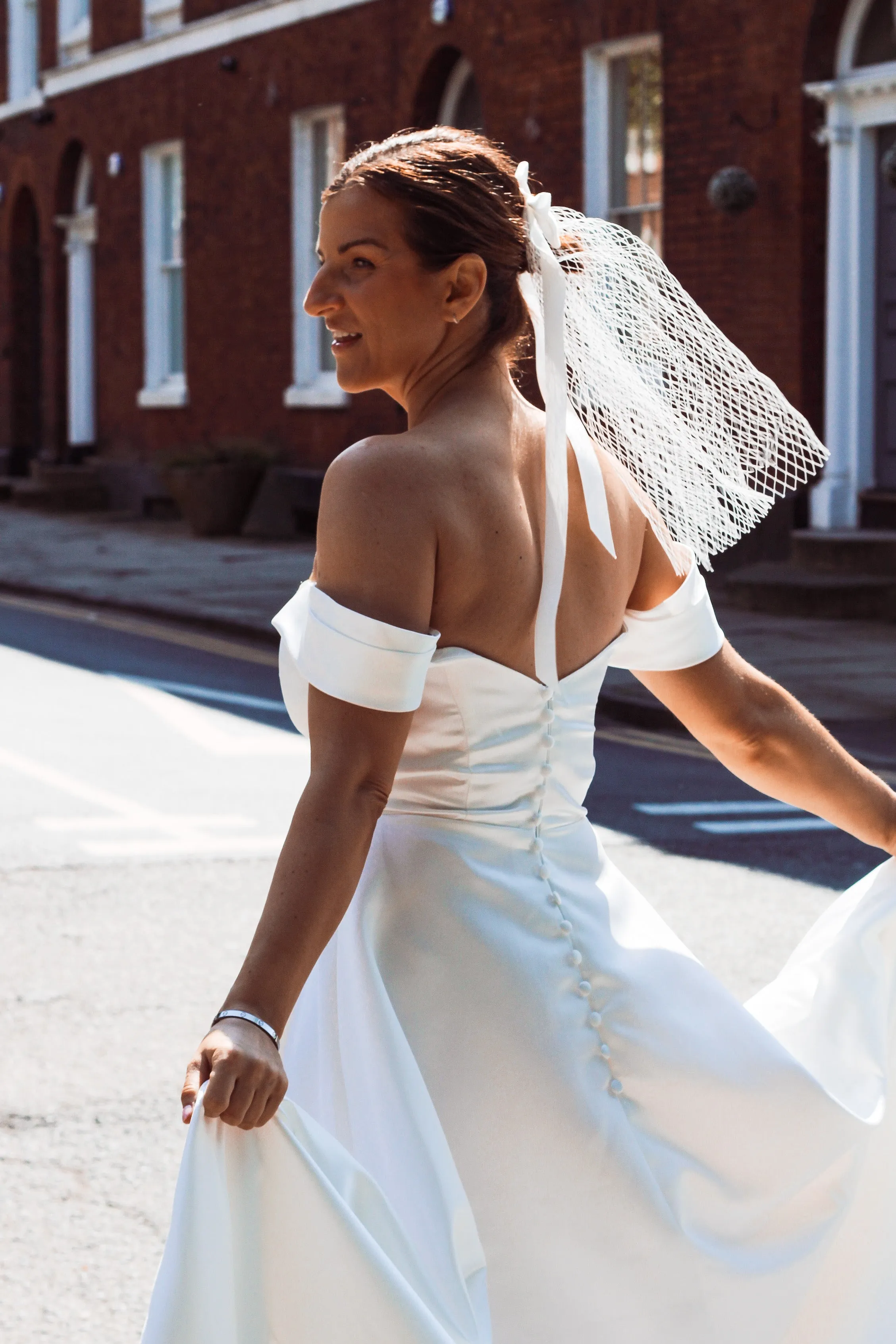 Wedding Dress Satin Straps