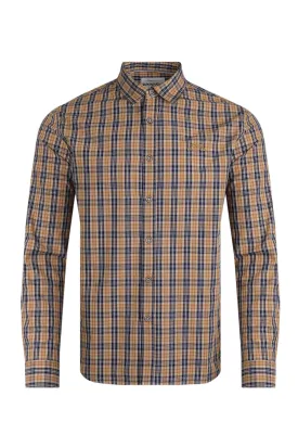 Weird Fish M Caramel Lando Long Sleeve Check Shirt