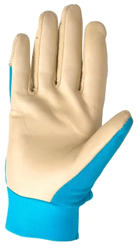 Wells Lamont 3204-M Work Gloves, Women's, M, Spandex Back, Blue/White :PR: QUANTITY: 1