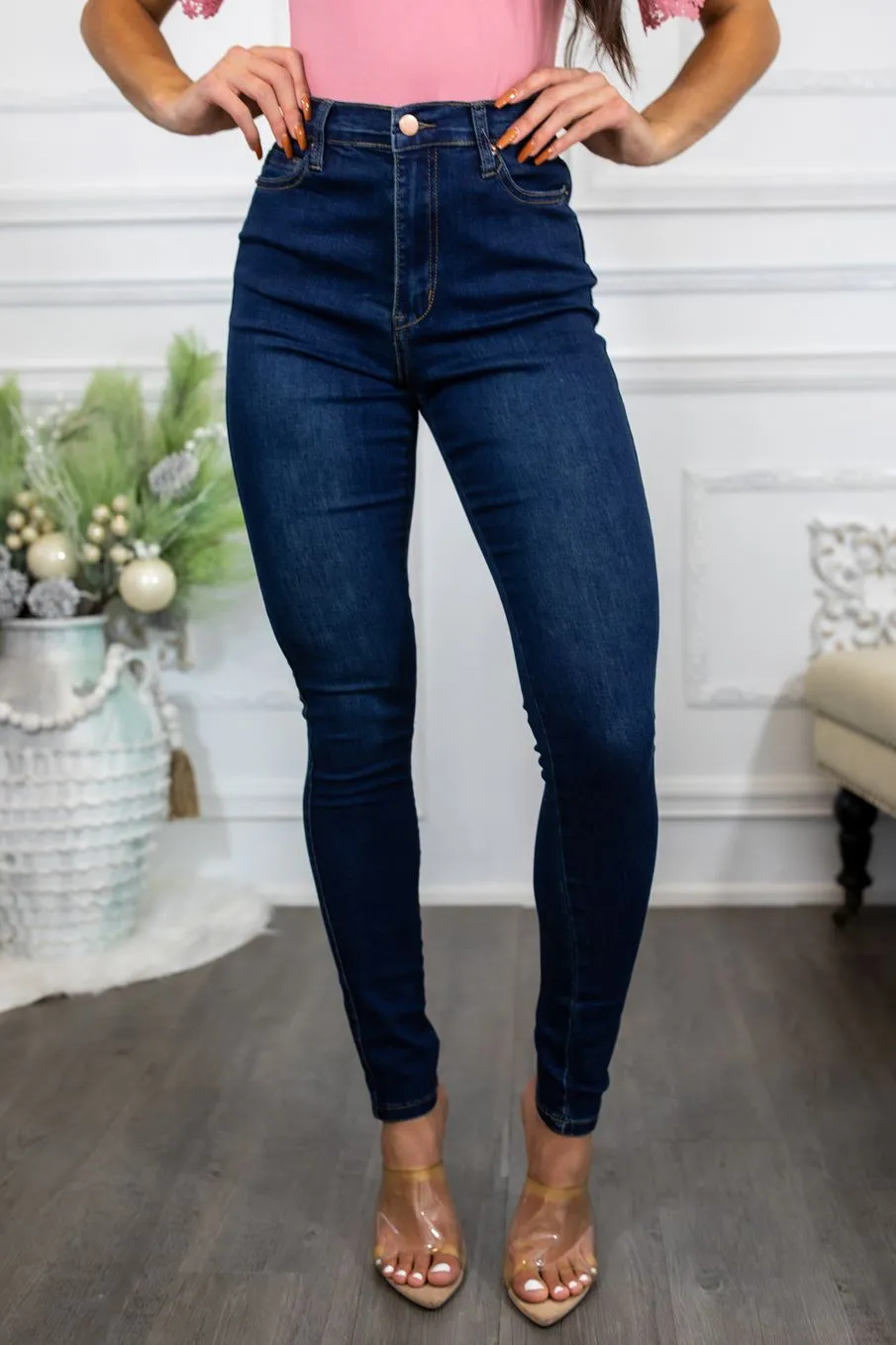 What You Want High Waisted Extreme Stretch Skinny Jeans