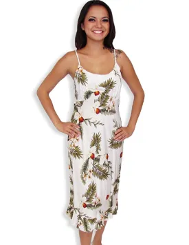 White Hawaiian Dress Slip-On Design Hanapepe