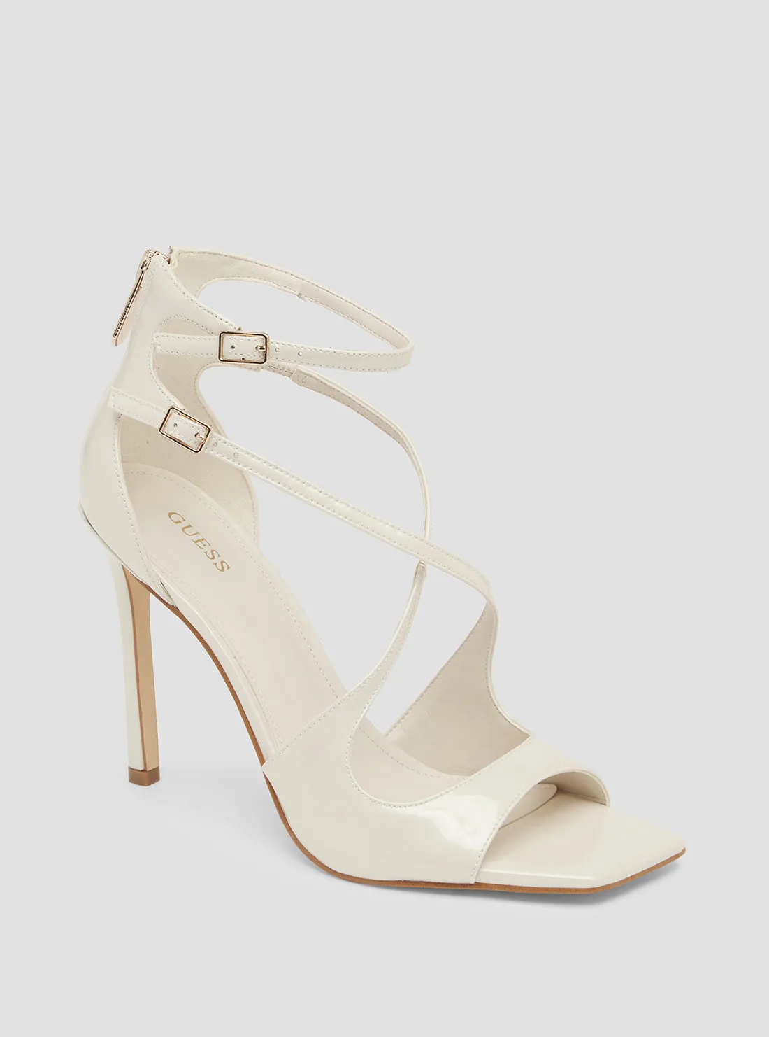 White Patent Sella Heels