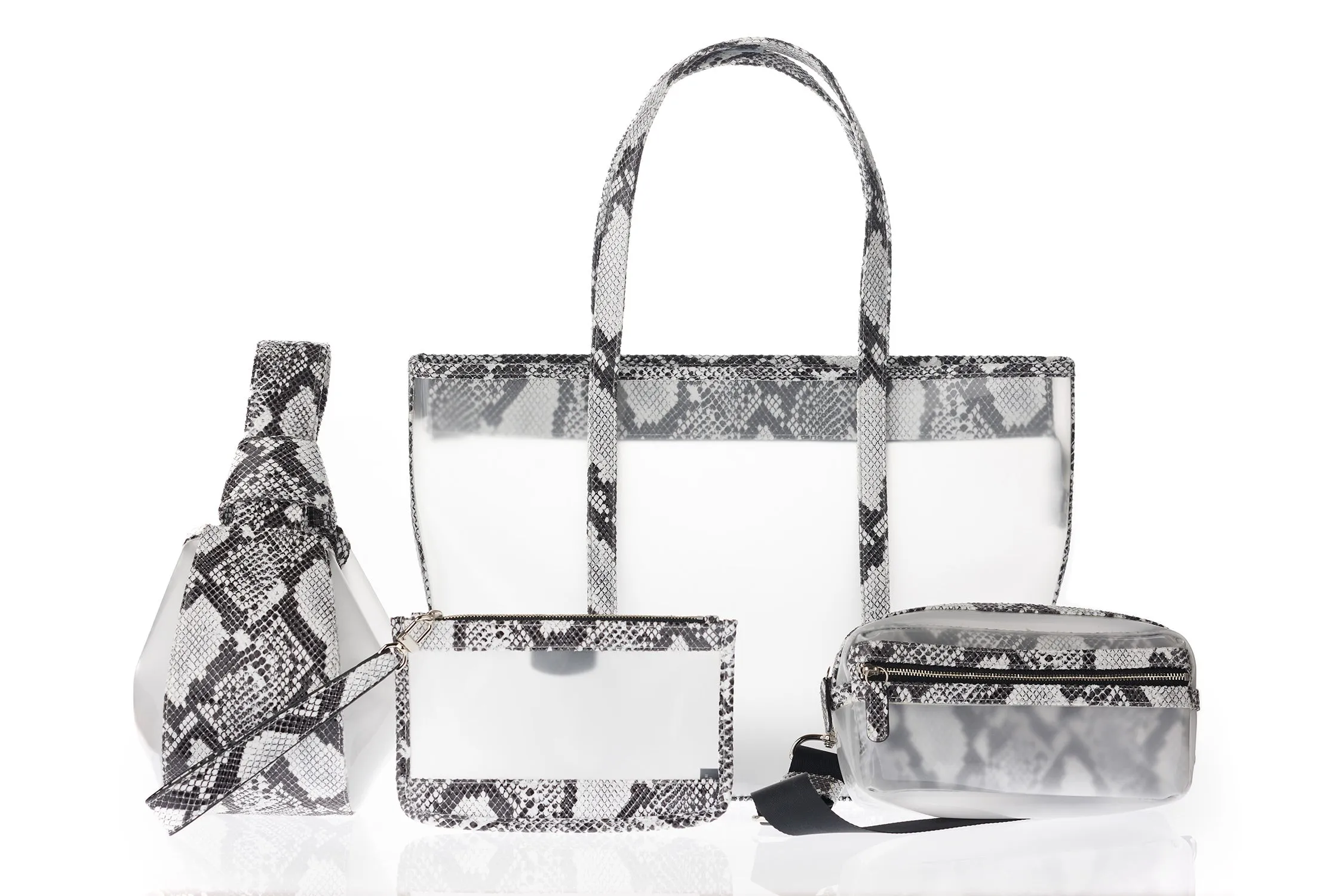 White Sand Faux-Python Numinous Handbag