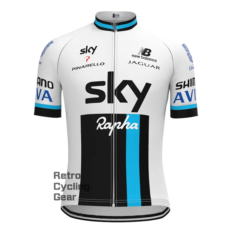 white sky Retro Long Sleeve Cycling Kits