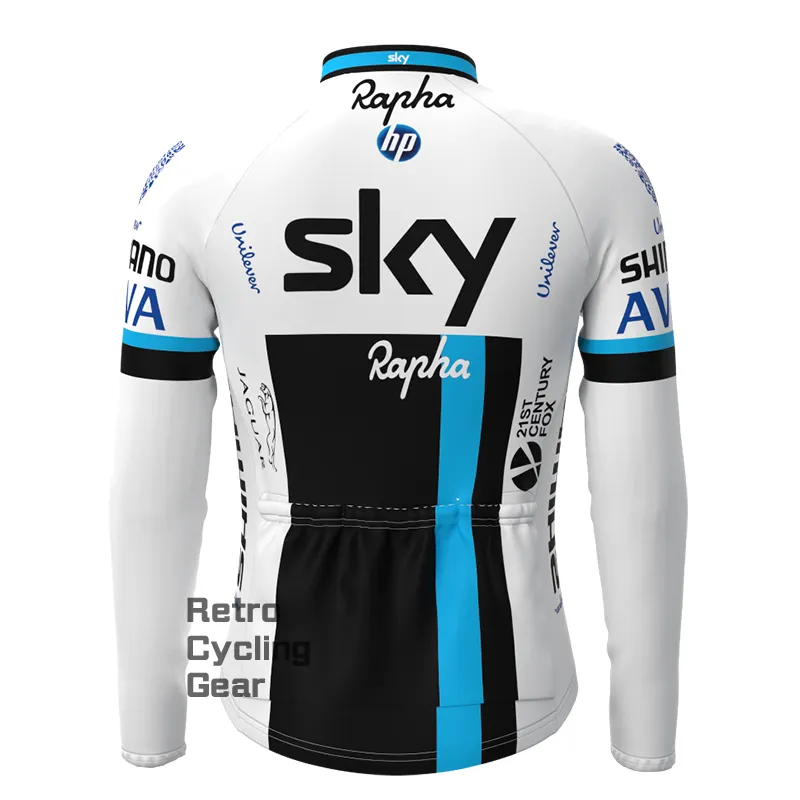 white sky Retro Long Sleeve Cycling Kits