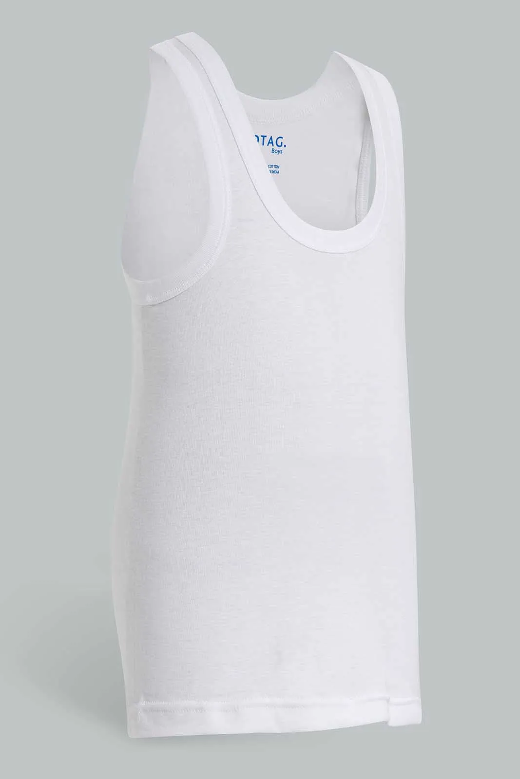 White Sleeveless Vests (3-Pack)