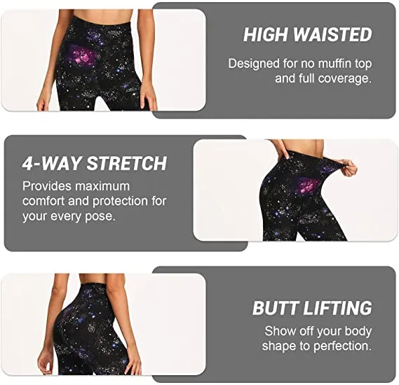 Wholesale High Waisted Galaxy Leggings Soft Slim Tummy Control Printed Pants