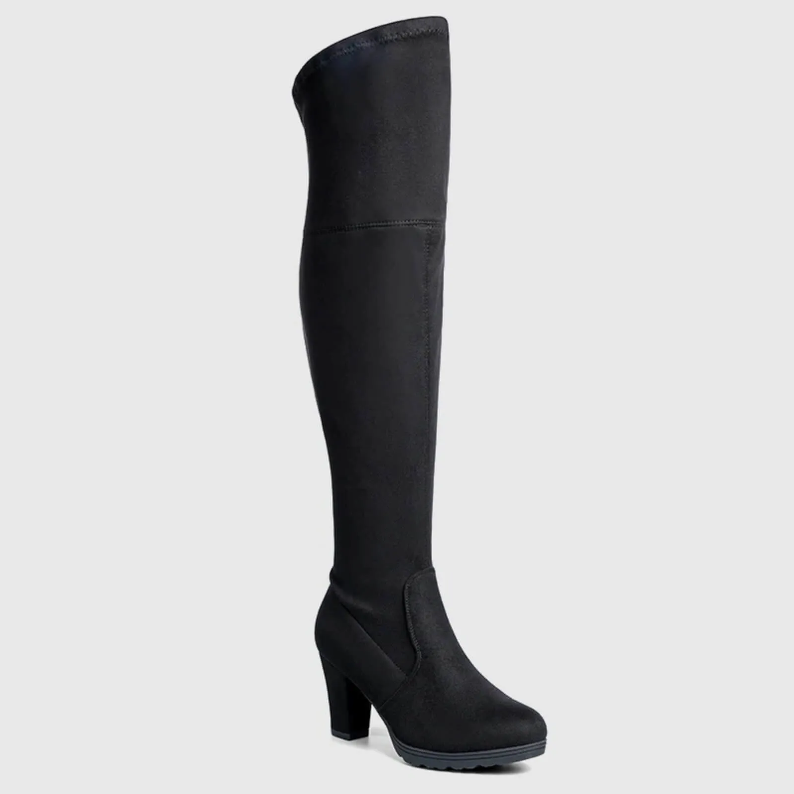 Wide Calf Over Knee Boots With Zipper