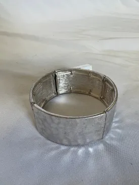 Wide Stretch Bracelet - Silver