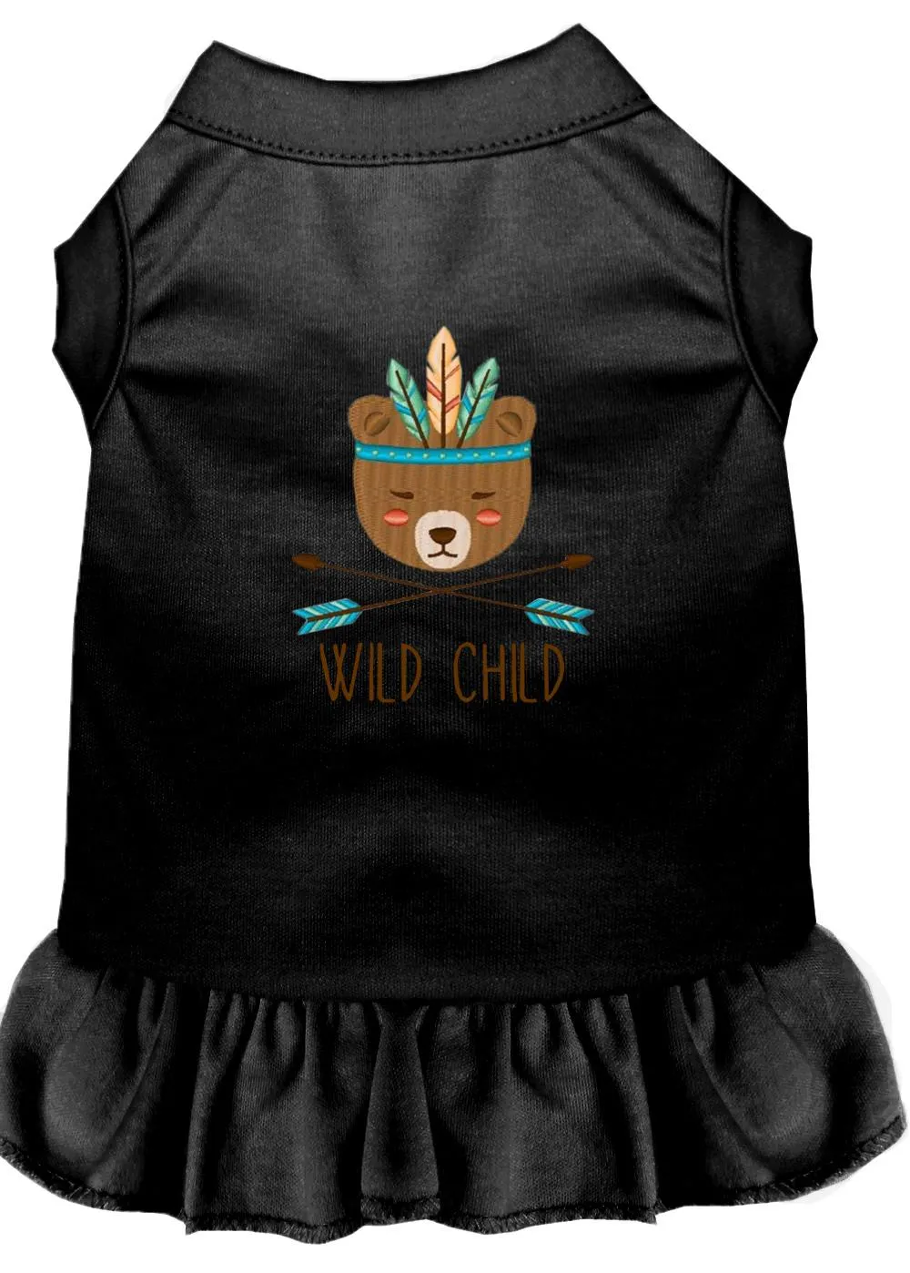 Wild Child Embroidered Dog Dress Black Xxxl (20)