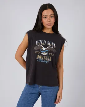 Wild Soul Tank Washed Black