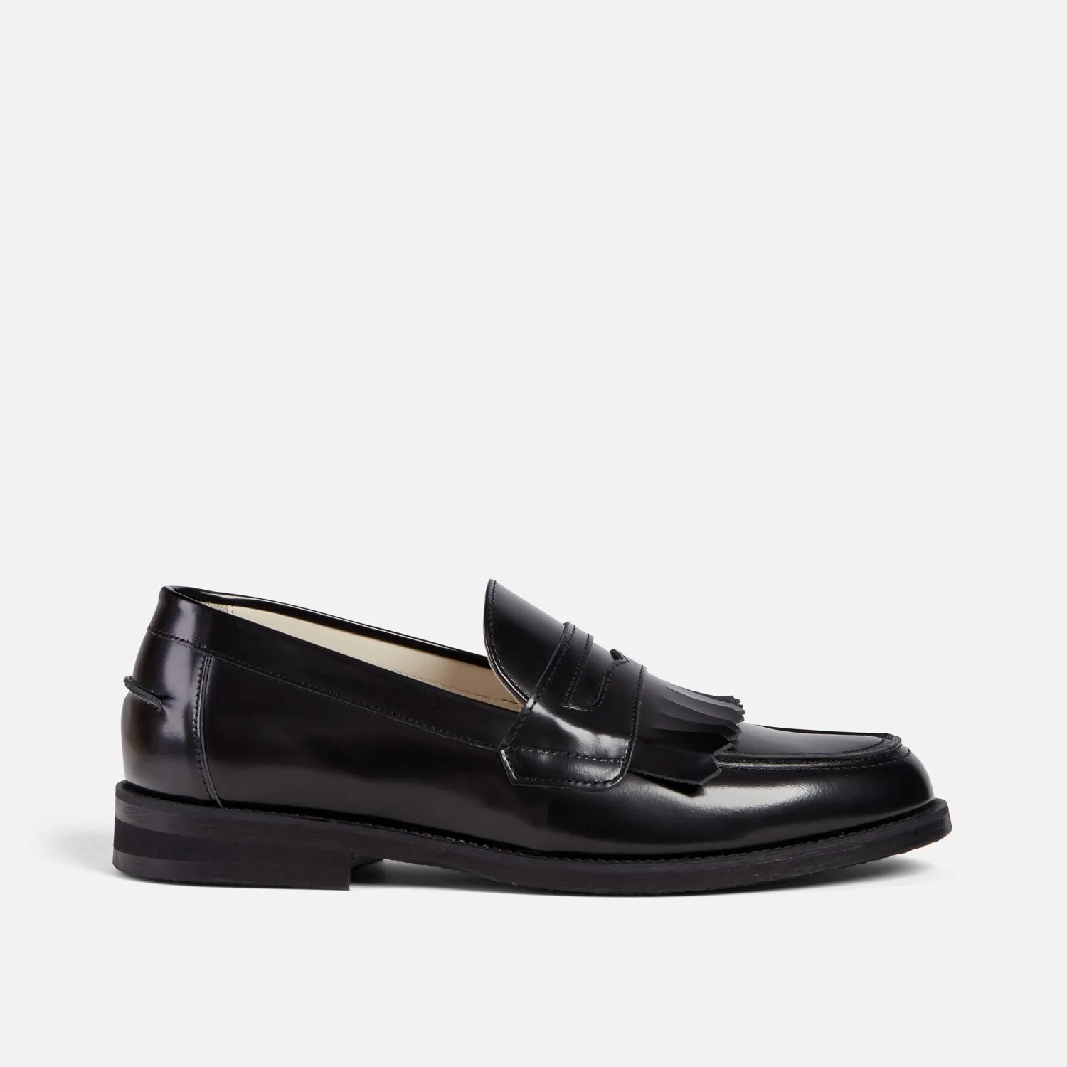 Wilde Black Fringe Penny Loafer - Men's