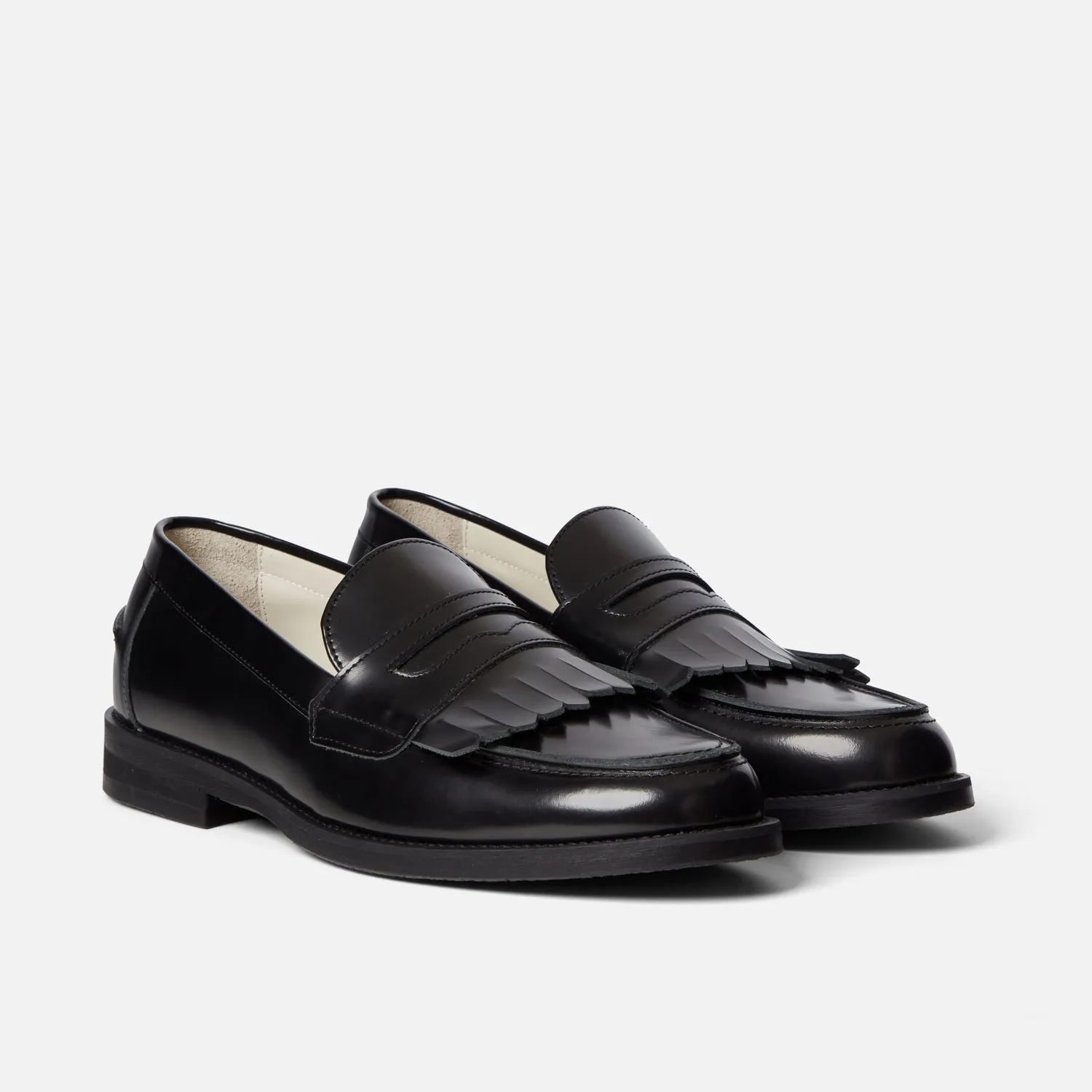 Wilde Black Fringe Penny Loafer - Men's