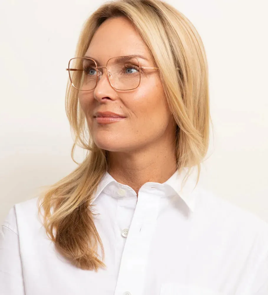 Wilma Rose Gold Tinted Reading Glasses