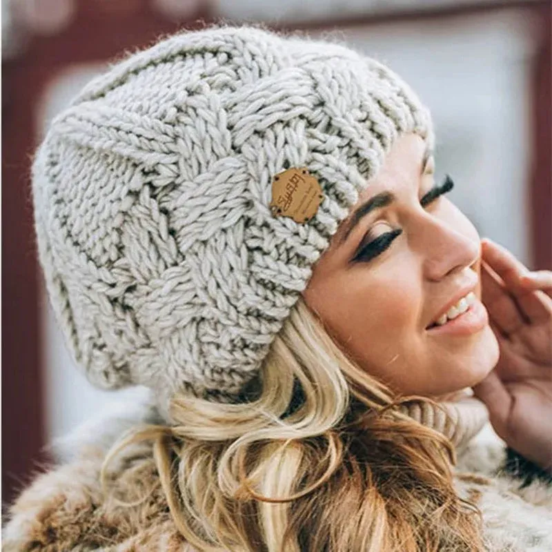 Winter Hat for Women Beanie Hat with Fleece Lining Men Lady Knitted Winter Cap for Female Girl Red Black White  Grey