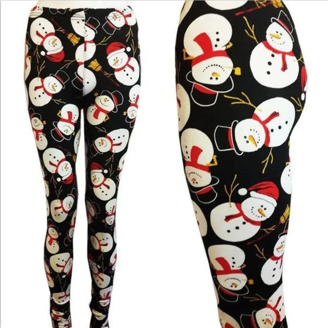 Winter Mother and daughter clothes Mom daughter Christmas pants Print Capris Family Matching Outfits Mother Girl Leggings Pants