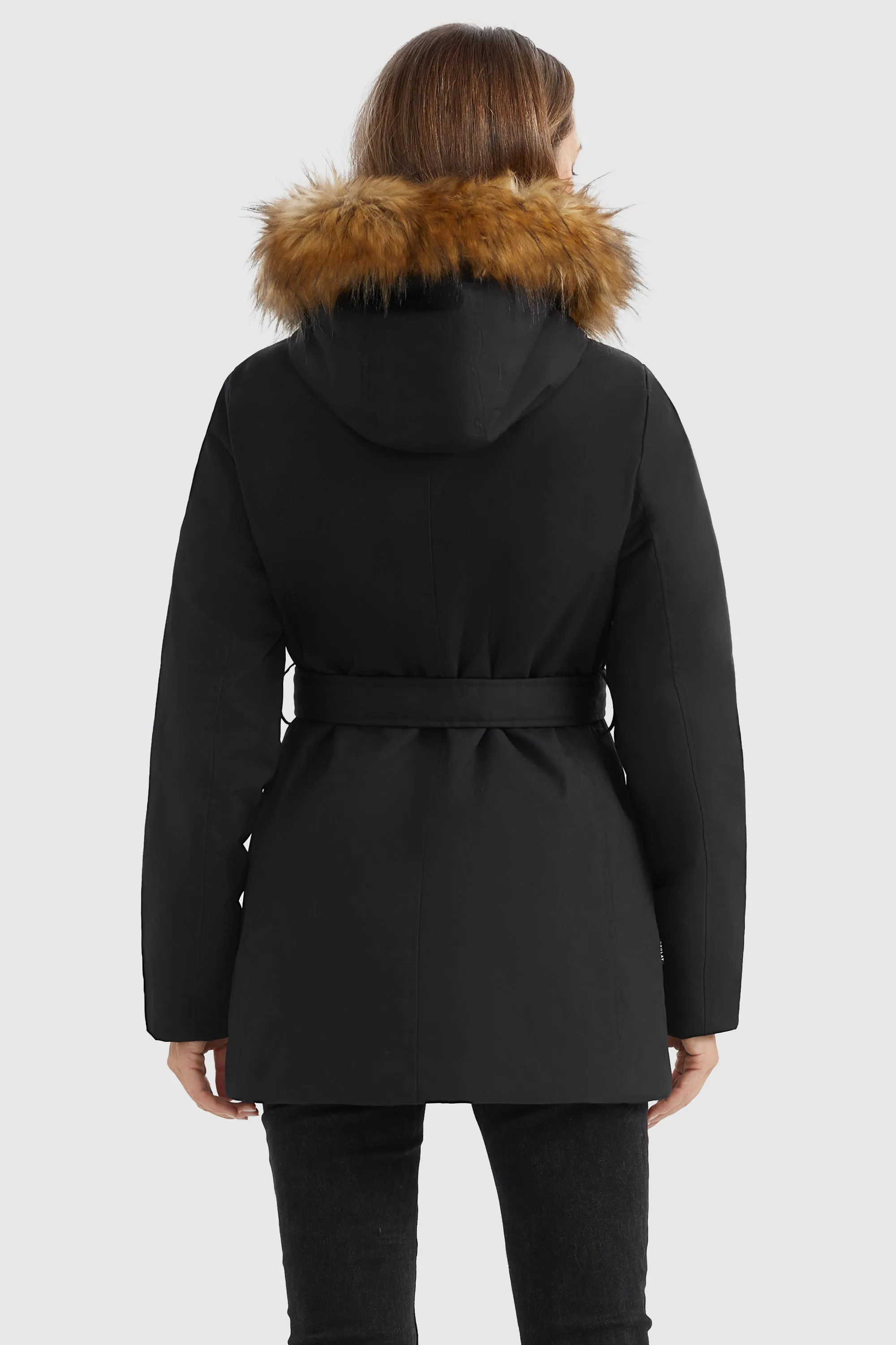 Winter Parka Jacket with Adjustable Belt