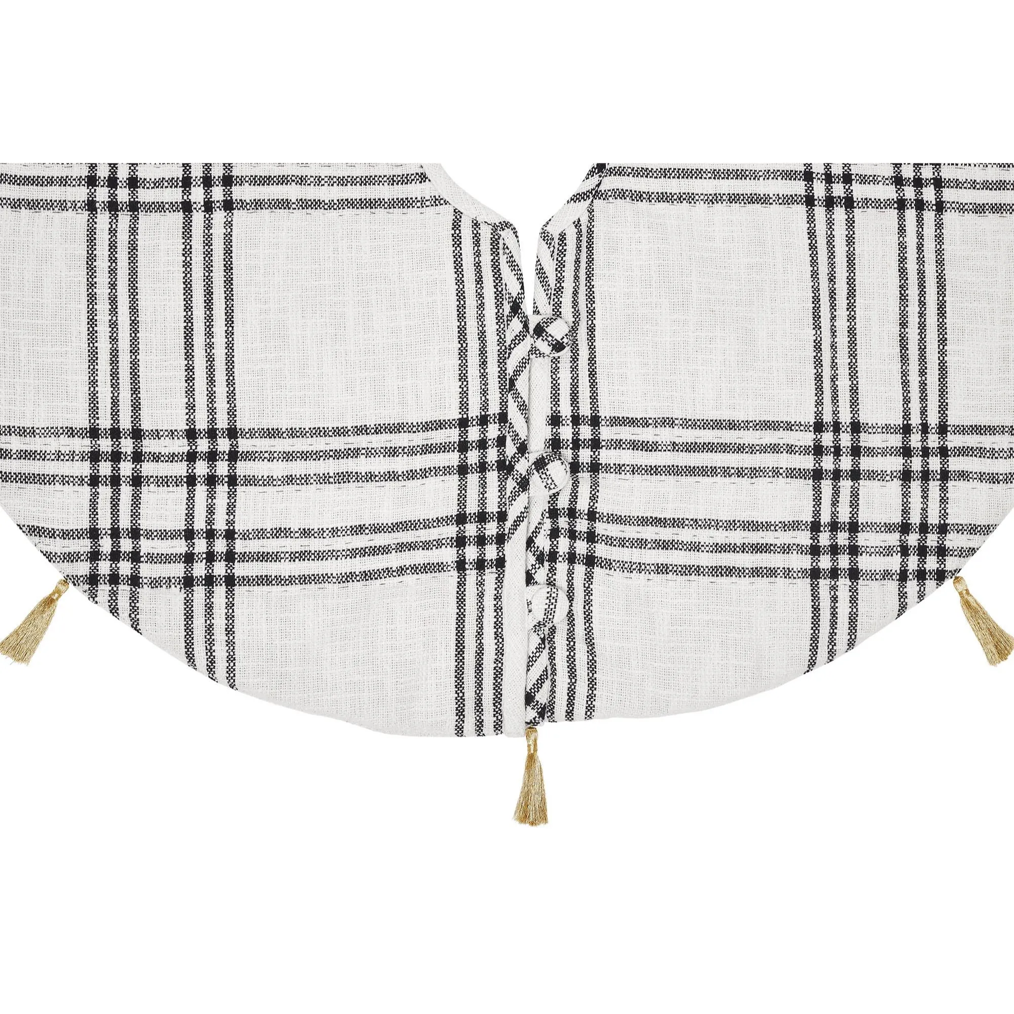 Wintergleam Black White Plaid Tree Skirt 36