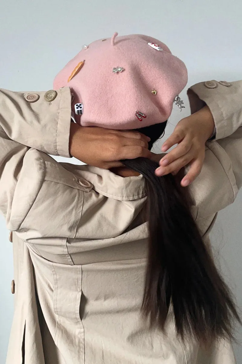 With Nini Trinket Beret (Black or Pink)