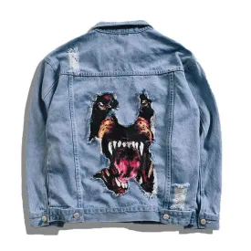 WLS Dog Head Denim Jacket