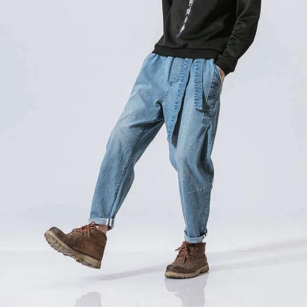 WLS Oleno Harem Denim Pants Blue