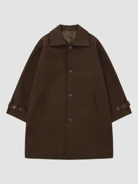 WLS Retro Solid Color Woolen Coat