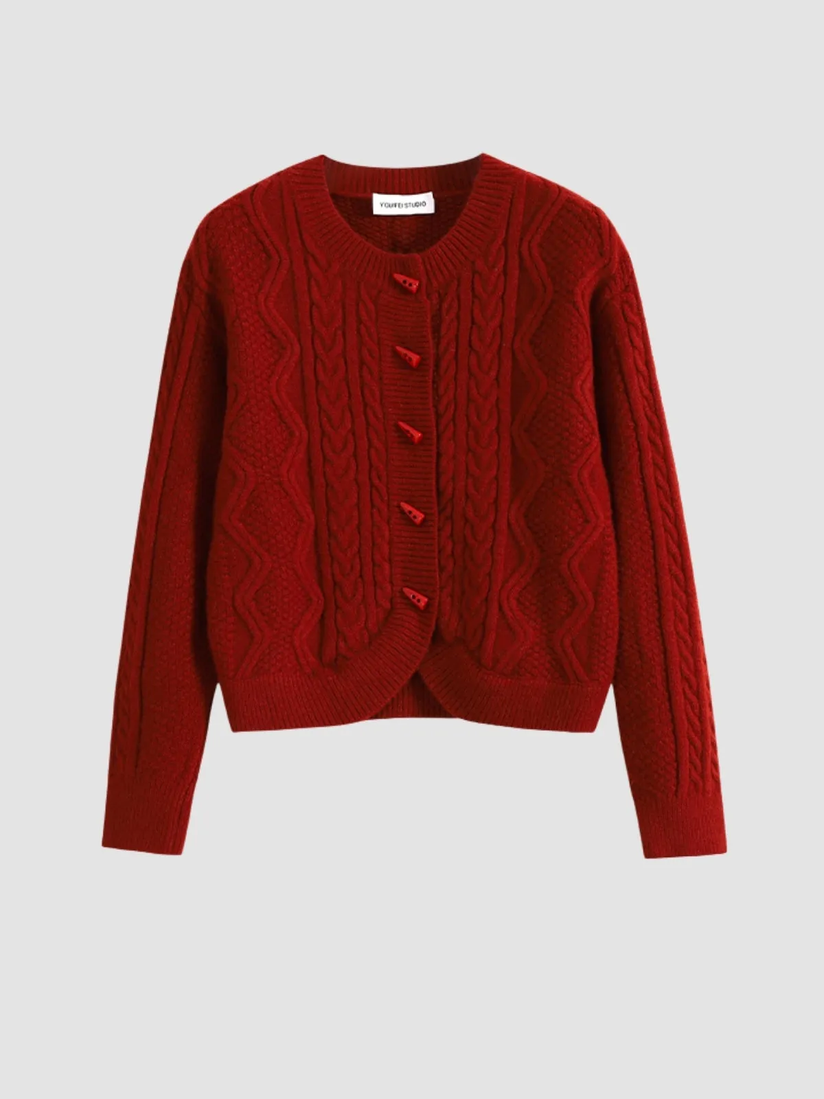 WLS Twist Knitted Cardigan Sweater