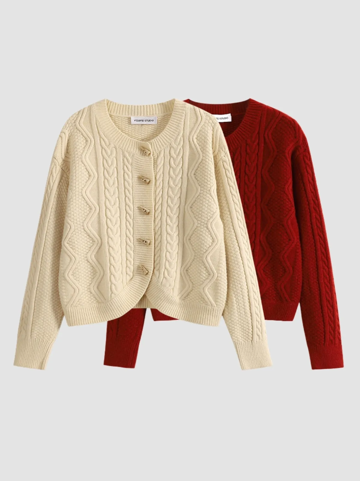 WLS Twist Knitted Cardigan Sweater