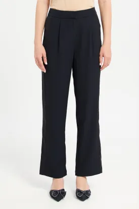 Women Black Formal Trousers