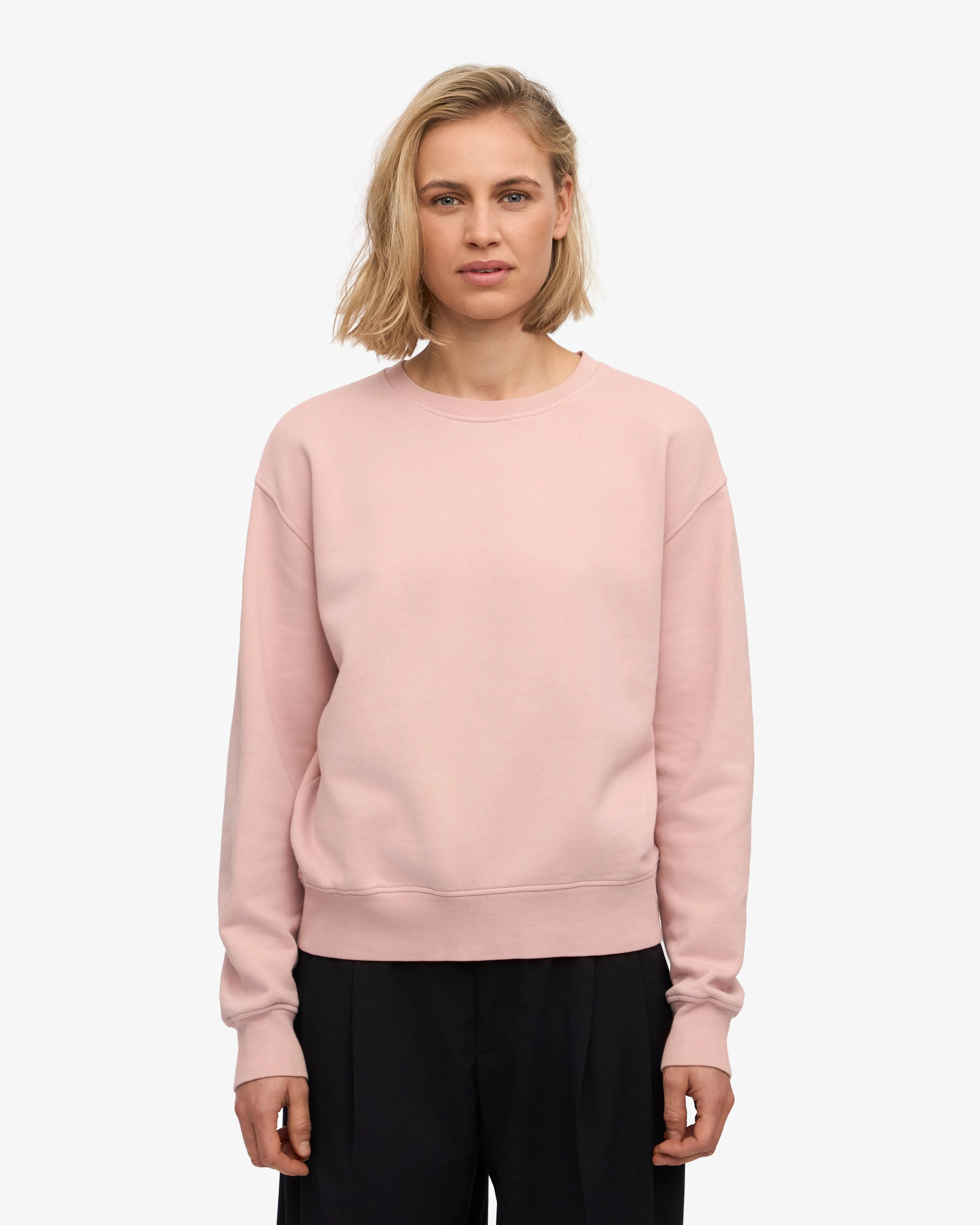 Women Classic Organic Crew - Faded Pink