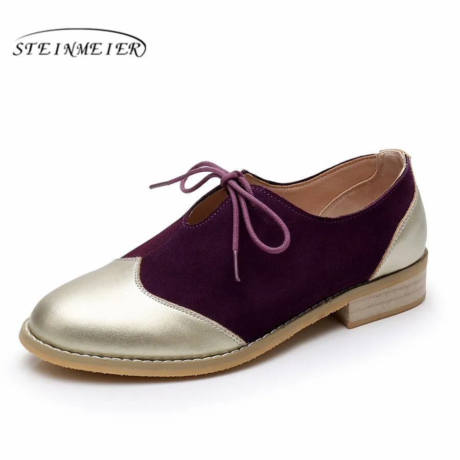 Women oxford Spring shoes genuine leather loafers for woman sneakers female oxfords ladies single shoes strap summer shoes