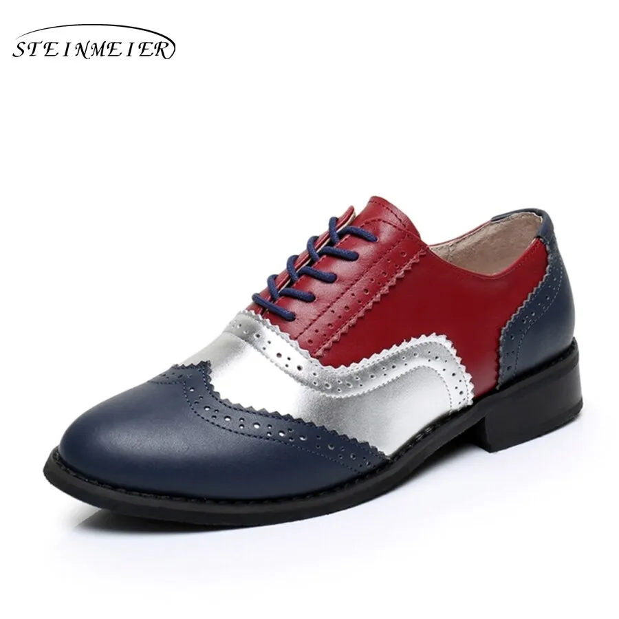 Women oxford Spring shoes genuine leather loafers for woman sneakers female oxfords ladies single shoes strap summer shoes