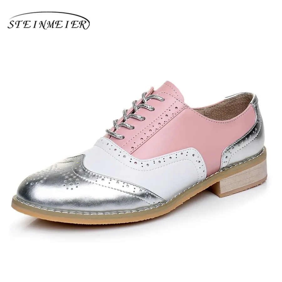 Women oxford Spring shoes genuine leather loafers for woman sneakers female oxfords ladies single shoes strap summer shoes