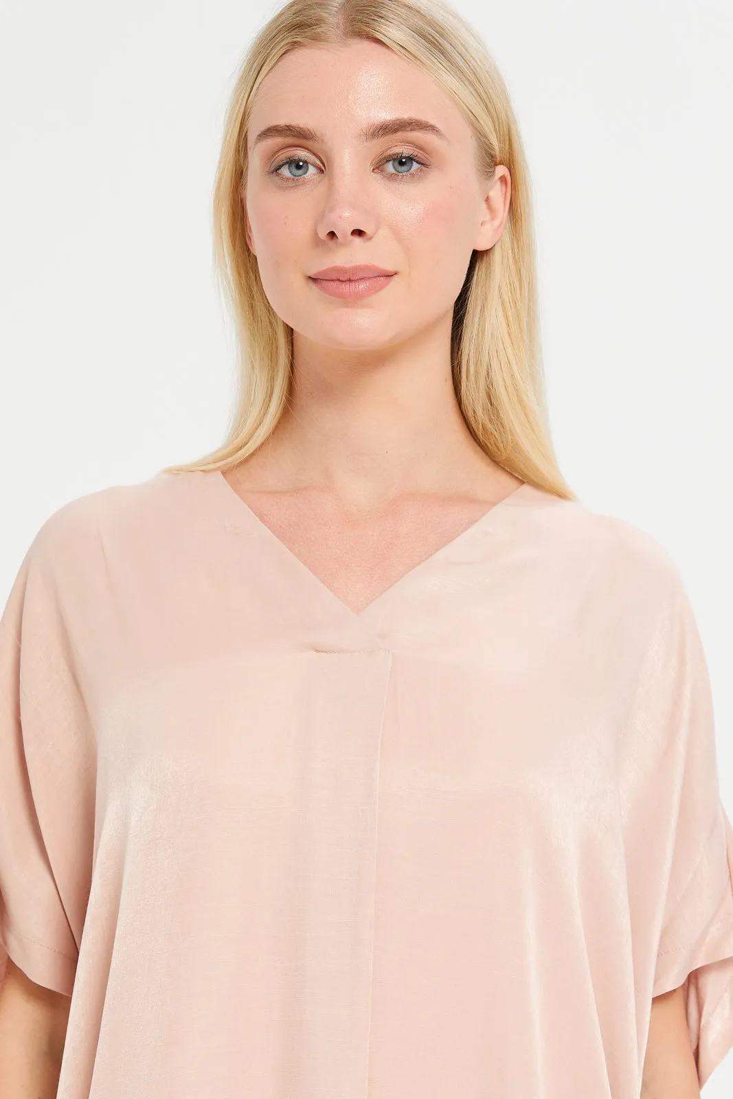 Women Pink Kaftan Nightgown