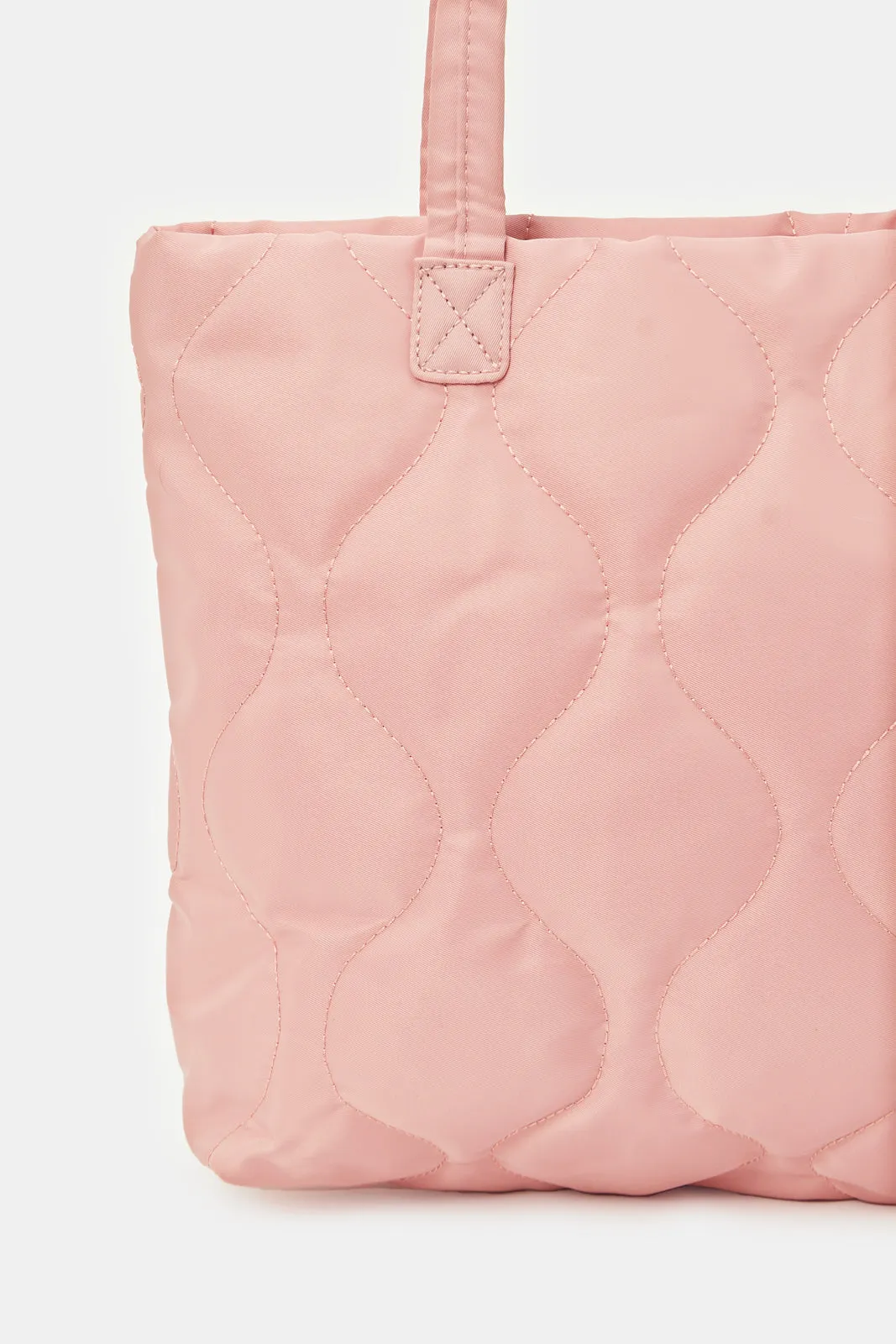 Women Quilted Plain Shopper Bag