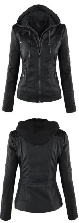 Women Real Lambskin Leather Biker Jacket KW484