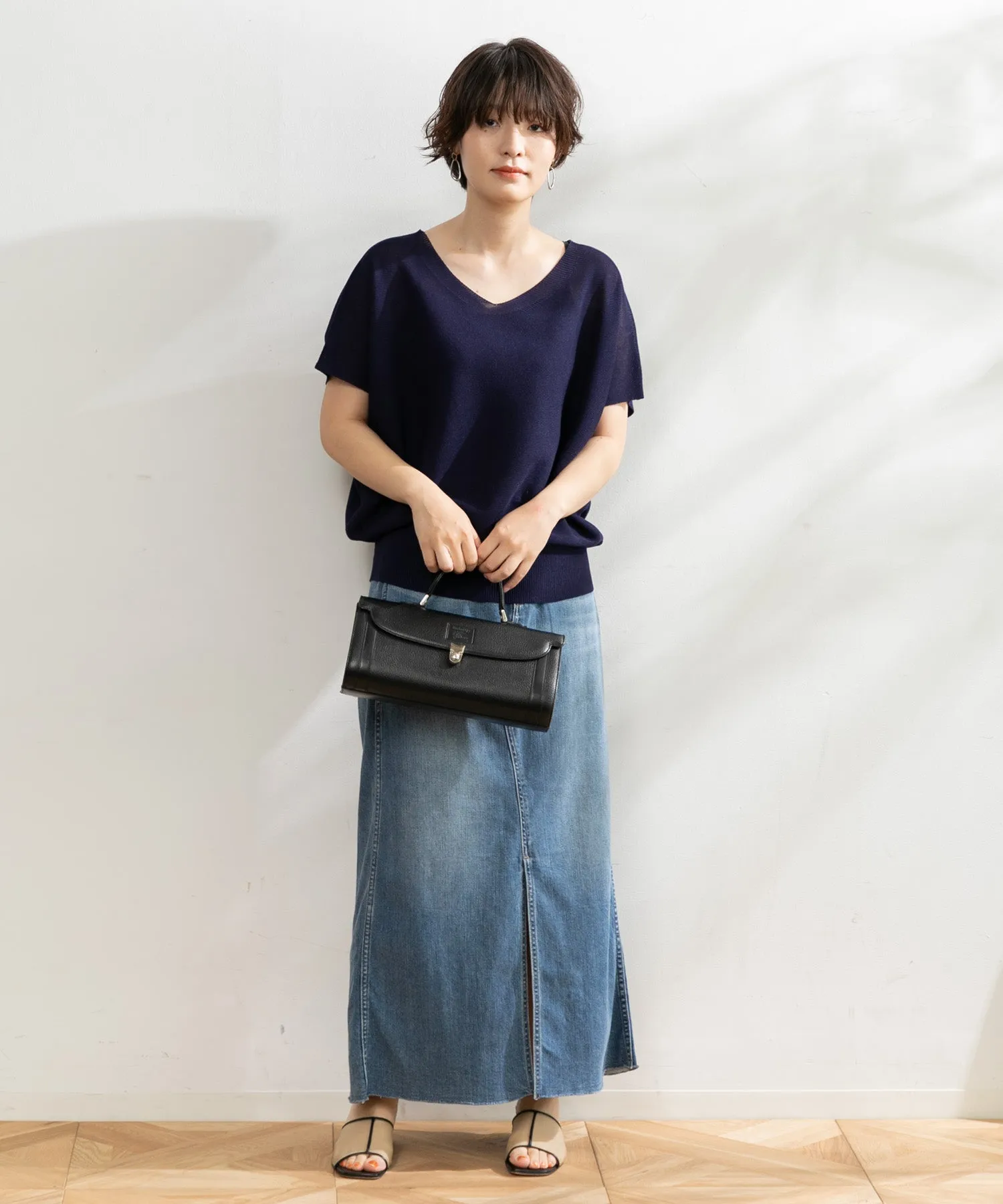 【WOMEN】Healthy denim Pear Maxi マキシスカート