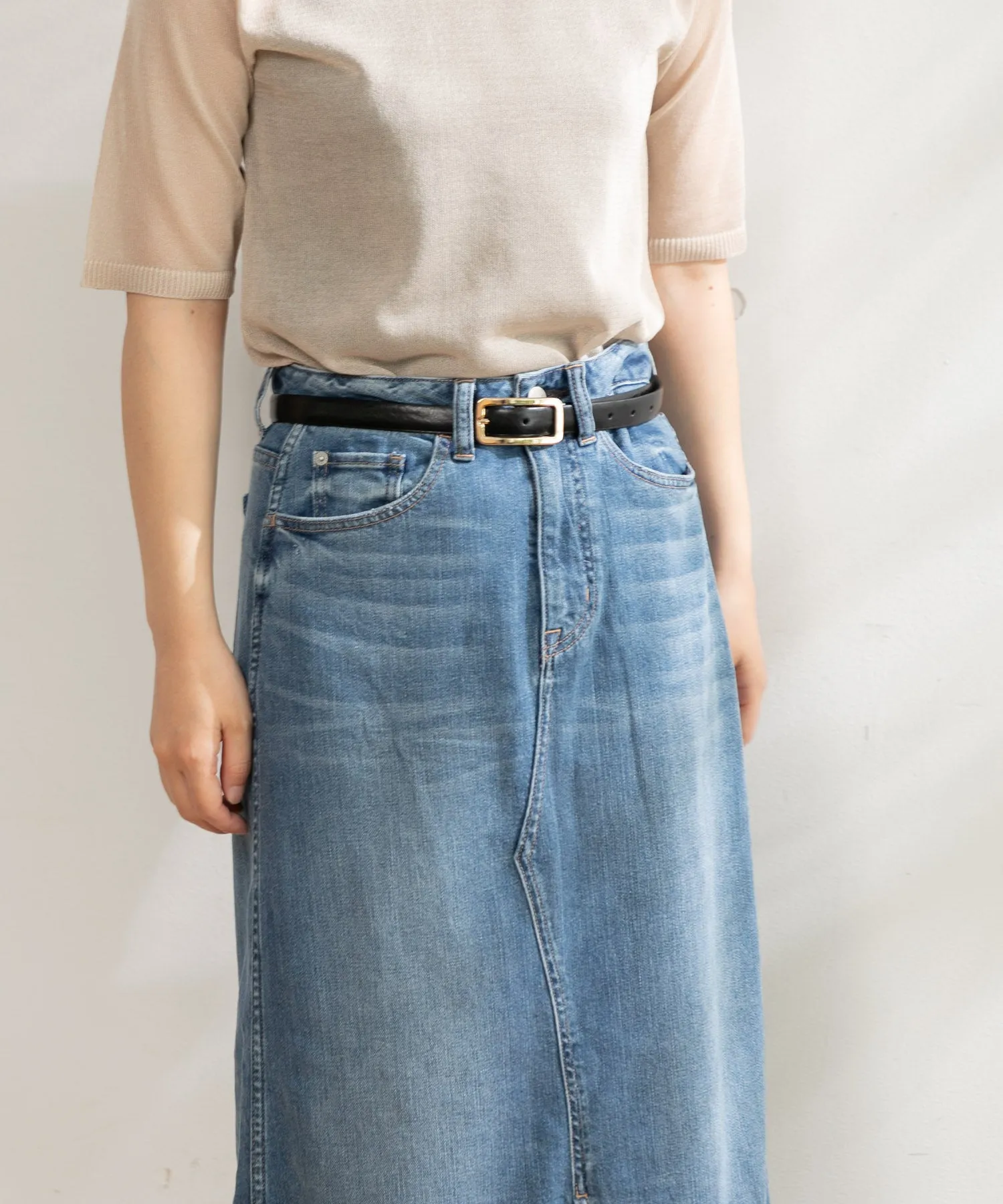 【WOMEN】Healthy denim Pear Maxi マキシスカート