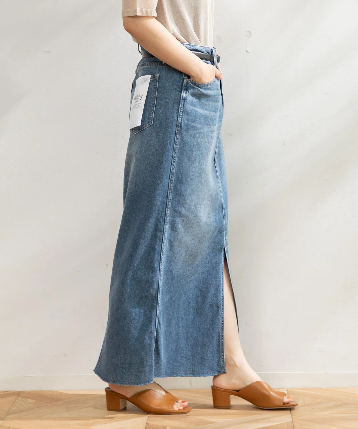 【WOMEN】Healthy denim Pear Maxi マキシスカート