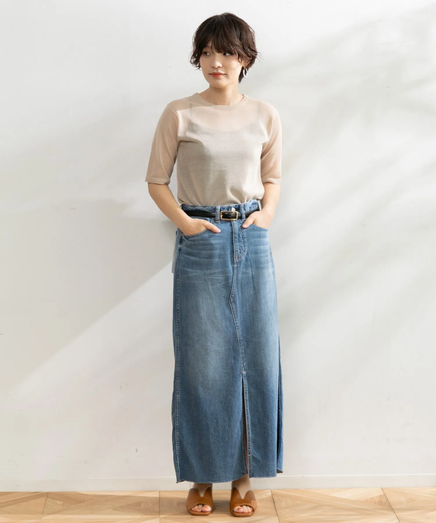 【WOMEN】Healthy denim Pear Maxi マキシスカート