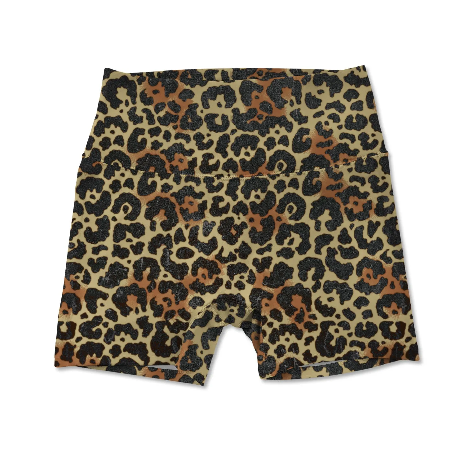 Women's Active Shorts - Leopard