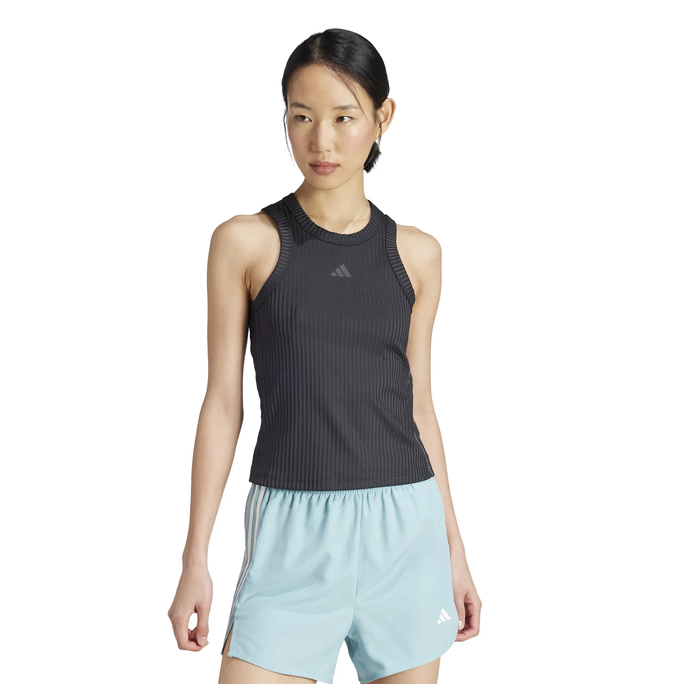 Women's Adidas All Gym Rib 3-Stripes Tank Top