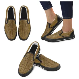 Women's Big Size Crocodile Print Slip-on Canvas Shoes