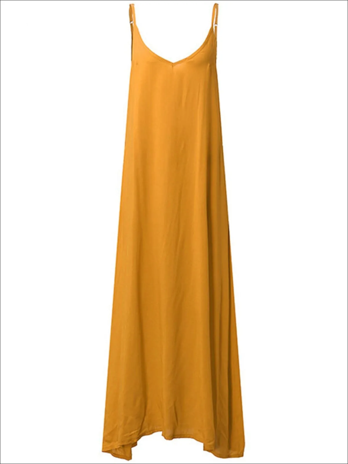 Women's Boho Loose Maxi Dress With Side Pockets