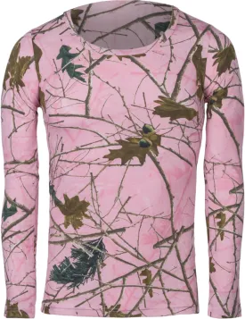 WOMEN'S CAMO RAGLAN STYLE LONG SLEEVE T-SHIRT