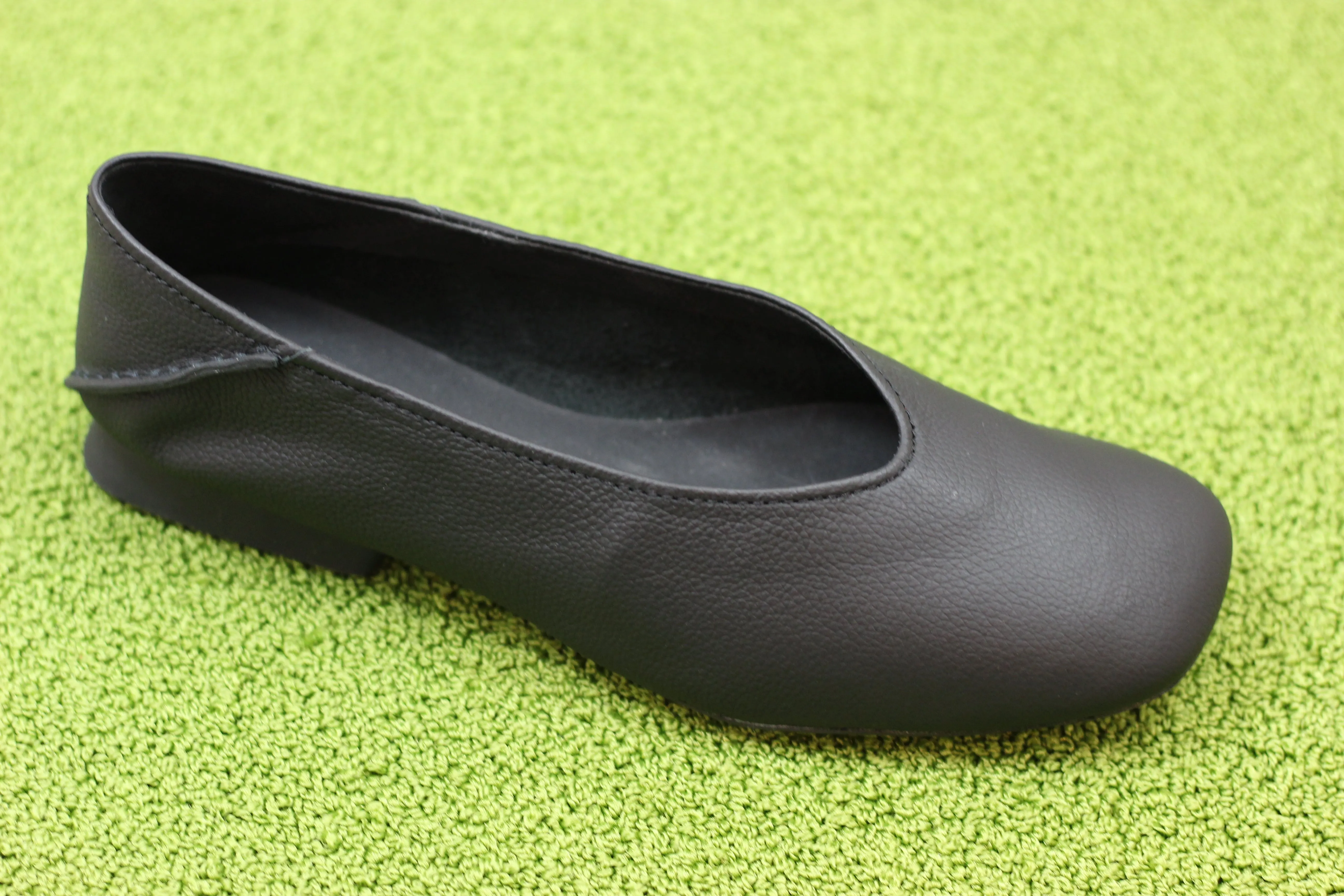 Womens Casi Myra Slip On - Black Leather