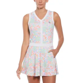 Women's Checkerboard Print Flounce Tennis Dress