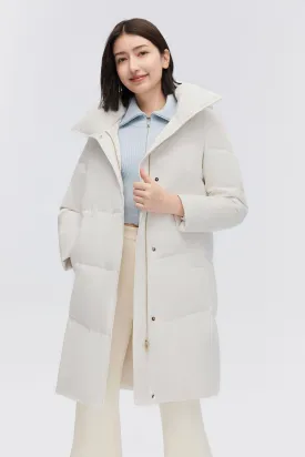 Women's Classic Business Knee Length Goose Down Coat