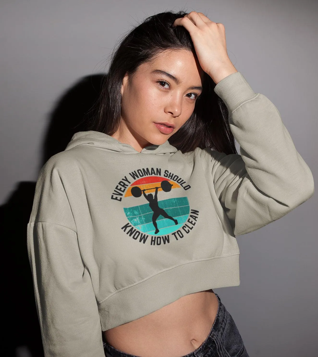 Women's crop Hoodie ( clean)