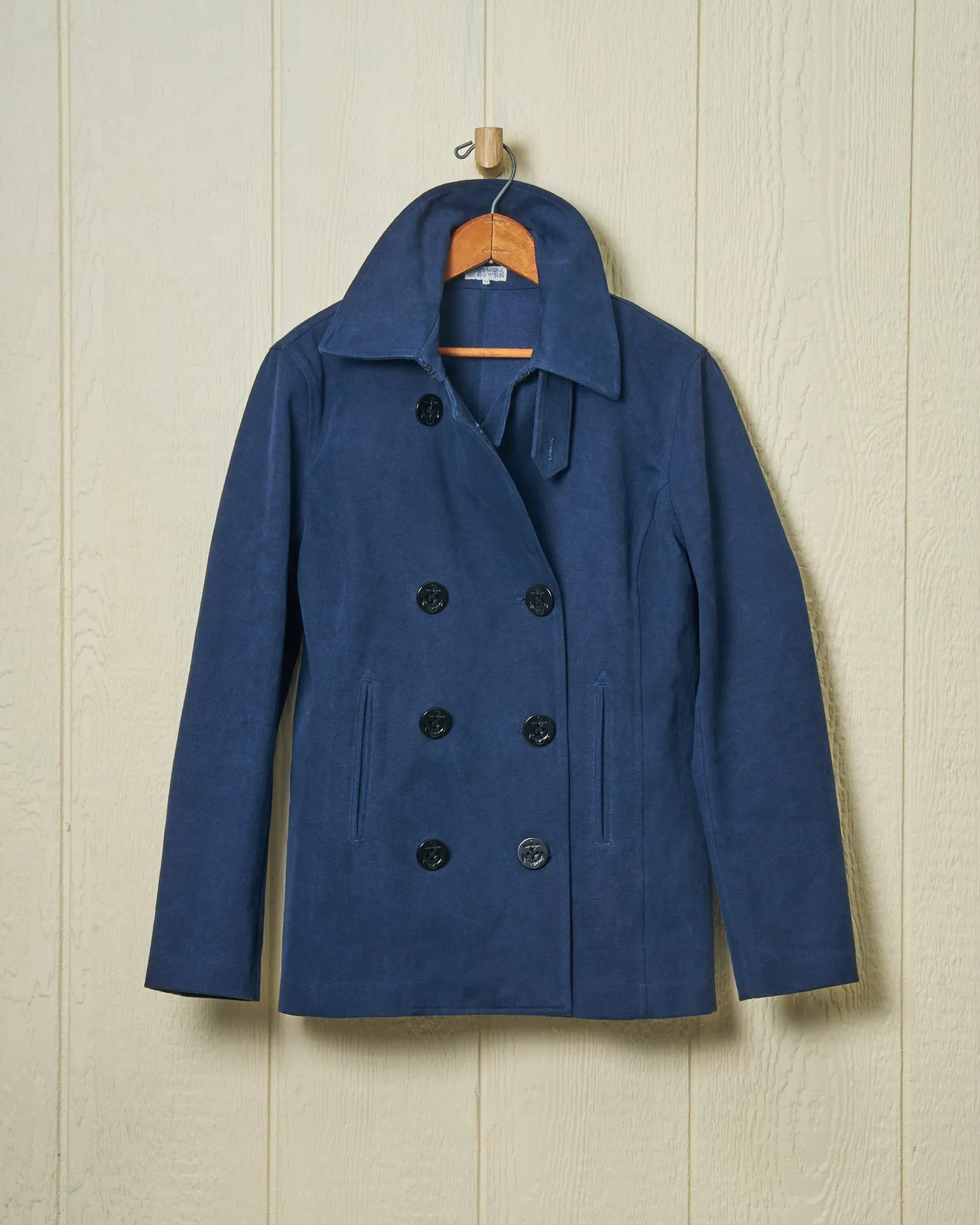 Women's Cropped Peacoat in Navy